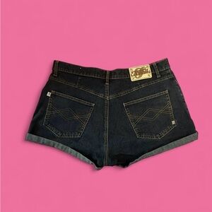 Vintage darkwash denim shorts